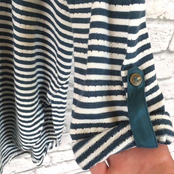 Anthropologie Sylvie Pointelle Striped Tunic Sz L - Picture 7 of 8